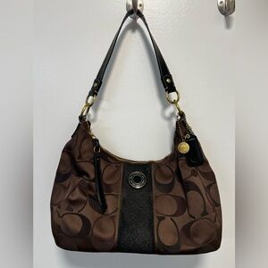 Retro Coach Brown Shoulder Bag